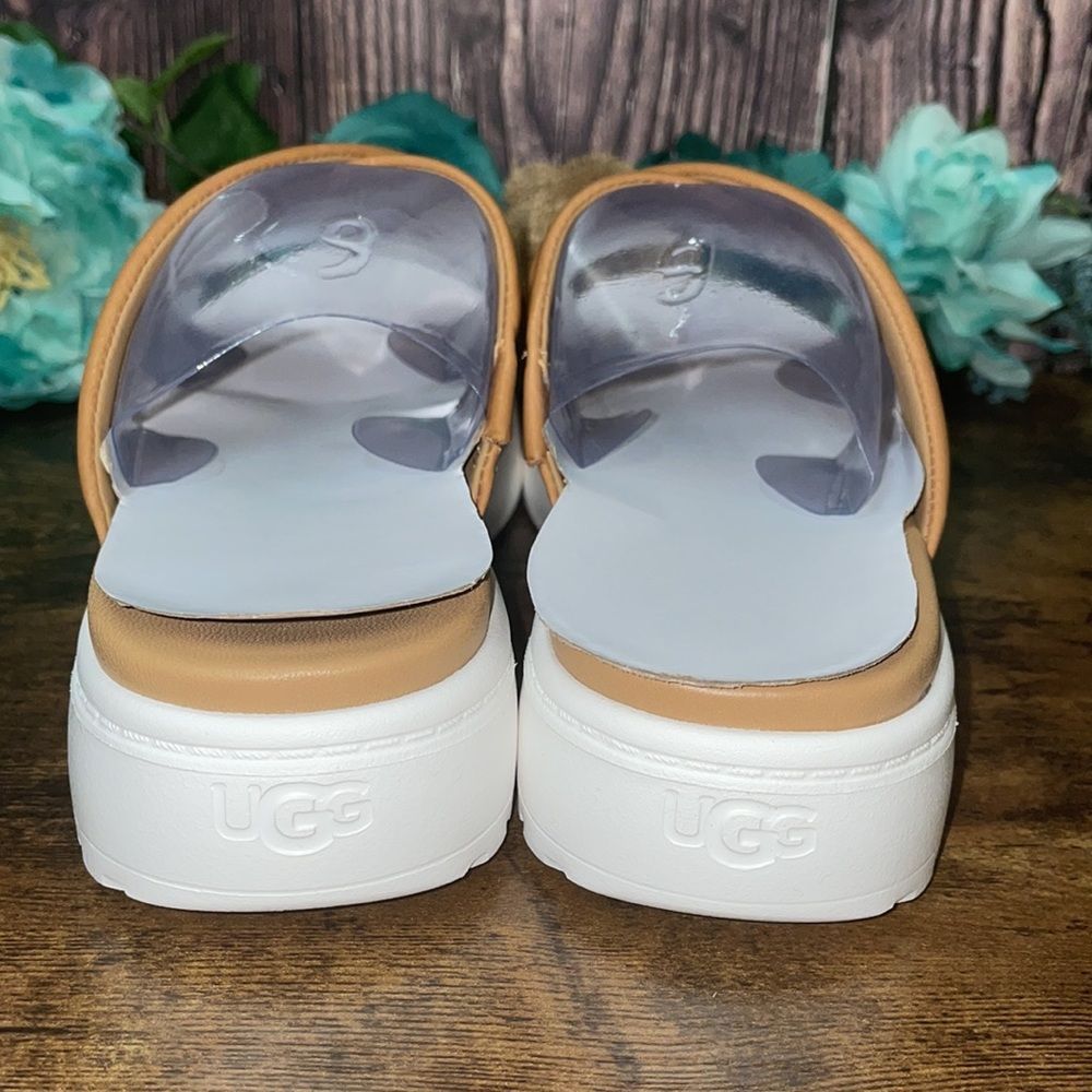 Ugg Zayne Tan Leather Crossband Sandals - Picture 4 of 6